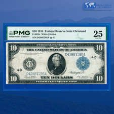 Fr.919c 1914 $10 Ten Dollars Federal Reserve Note Cleveland, PMG VF 25 #87295