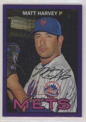 2016 Topps Heritage Hot Box Chrome Purple Refractor Matt Harvey #THC-493 5w7