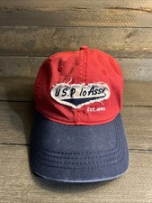 U.S. Polo Assn Strapback Hat Cap American Flag Distressed Look Vintage Y2K