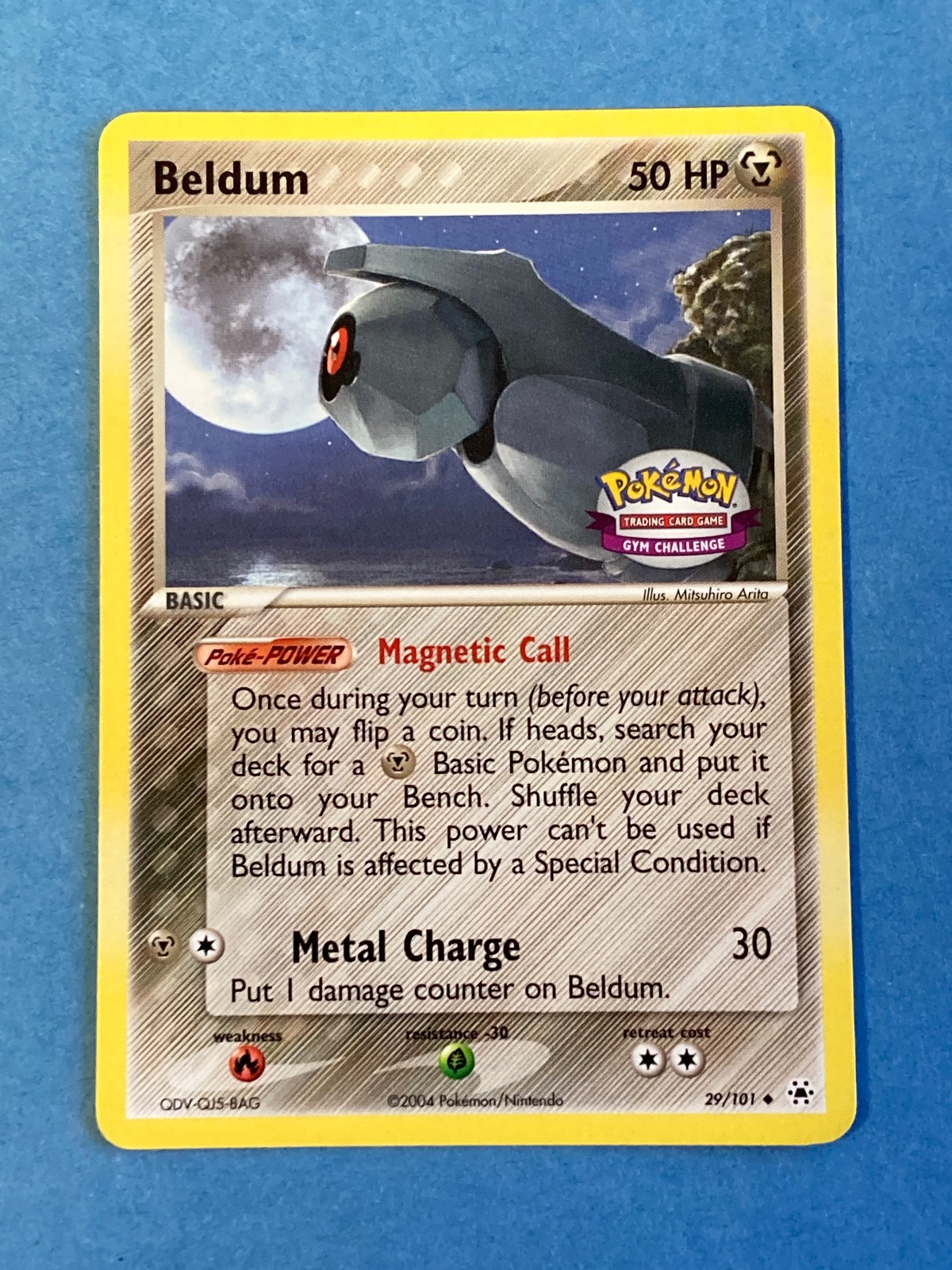 Pokemon Promo Gym Challenge Stamped Beldum- EX Hidden Legends- 29/101- NM