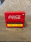 Vintage 1997 Coca-Cola Musical Pop Metal Machine Cooler Mini Coin Bank 5"x4"