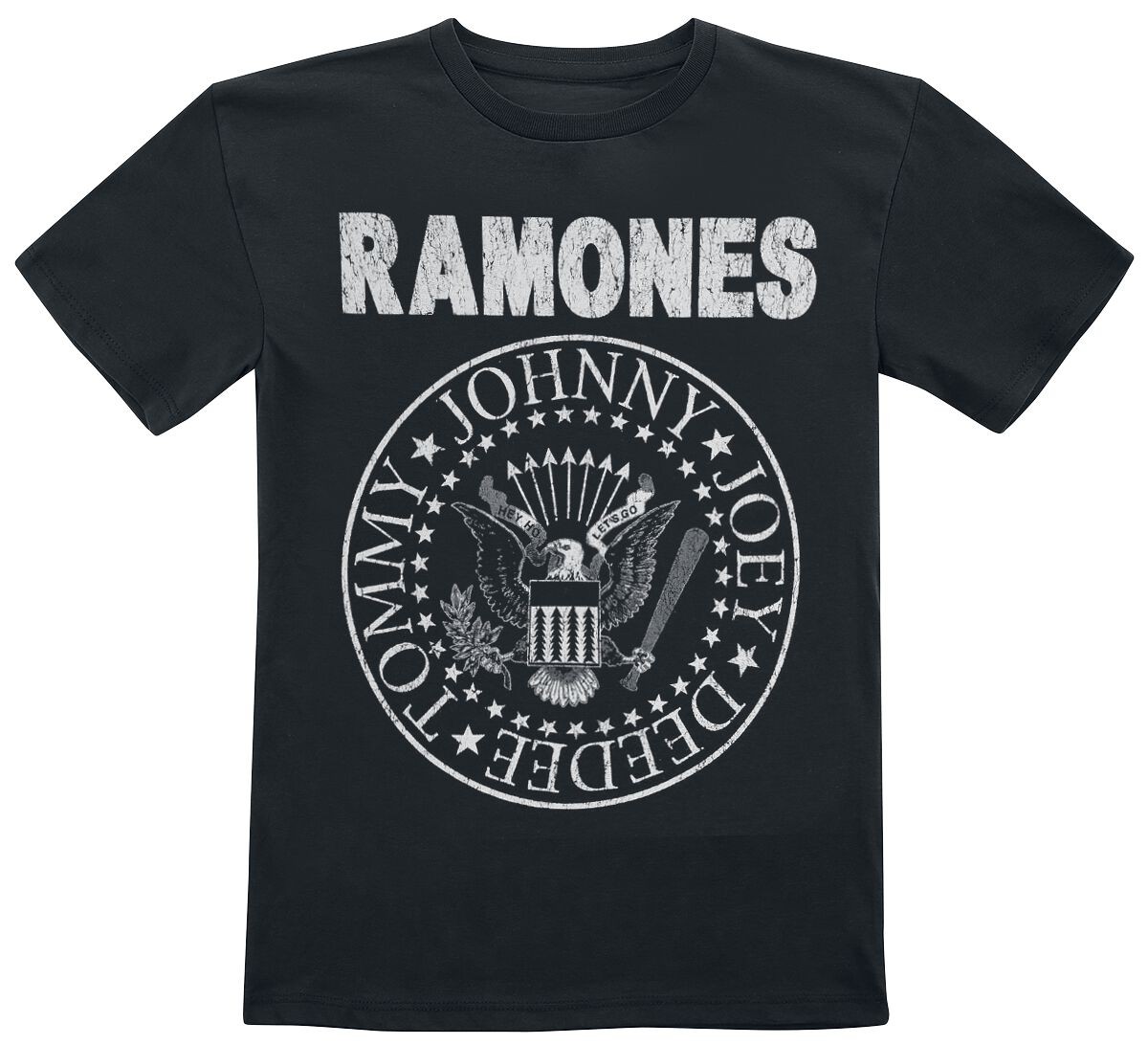 Футболка Ramones Унисекс для детей - Печать Hey Ho Lets Go Backprint schwarz