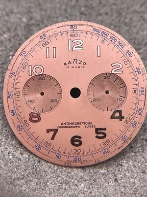 #1662 VINTAGE CHRONOGRAPHE SUISSE LANDERON 51 MANUAL 34,4mm ZIFFERBLATT DIAL