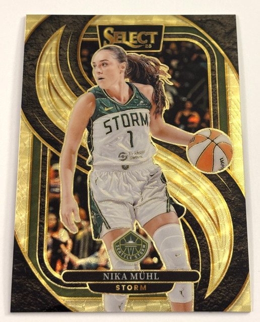 Nika Muhl 2025 Select WNBA Premier Level Gold Vinyl Prizm Card 1/1 !!