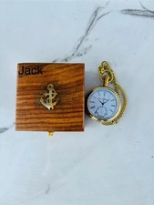 Brass Elgin Vintage Pocket Watch w/ Box   Antique Collectible Gift