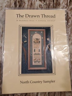 Vintage The Drawn Thread Cross Stitch Chart ''North Country Sampler''