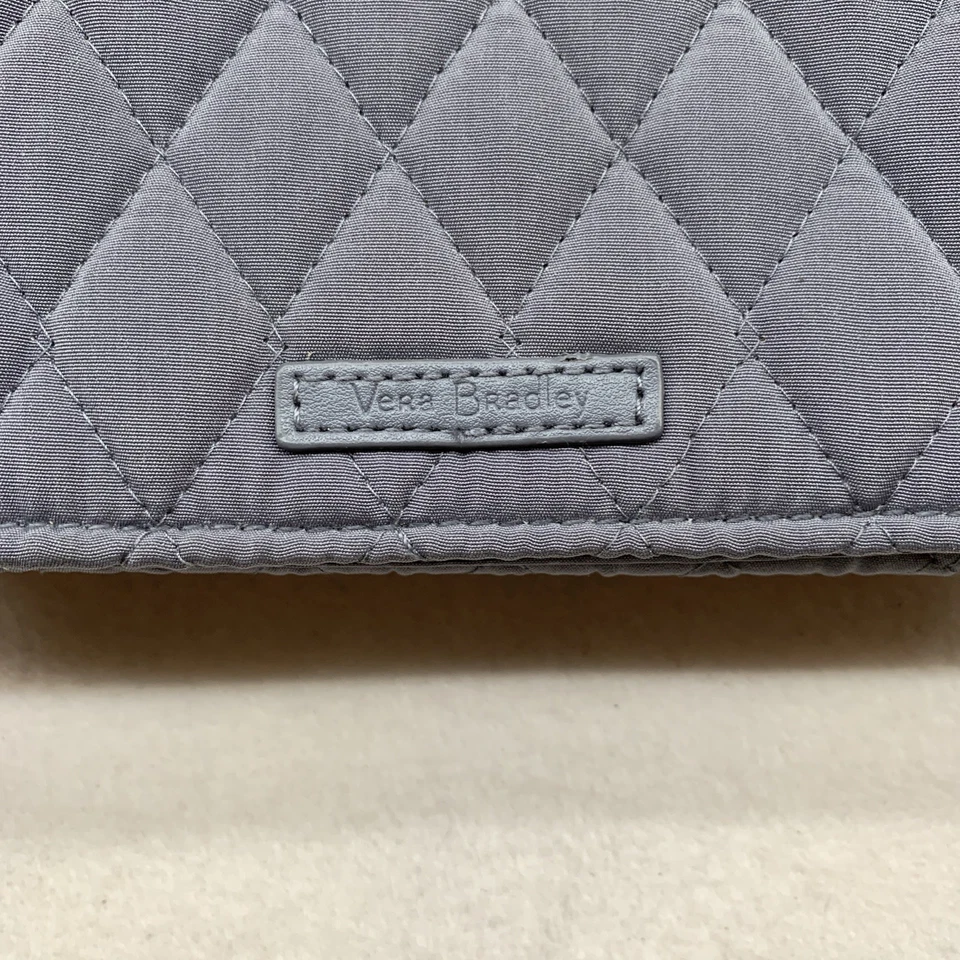 Vera Bradley Wallet Clutch Bag Purse Womens Small Gray Quilted - Image 3 of 4