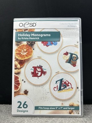 OESD 80334 Holiday Monograms by Krista Hamrick Design Collection 26 Designs CD