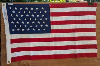 60s～ アメリカ国旗 3x5フィート 1959 -1960 US 49 Star Flag - Used for 1 Year - American Flag 2X3