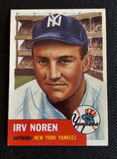 1953 Topps Irv Noren #35 Near Mint or Better BEAUTIFUL COLOR & PRINTING