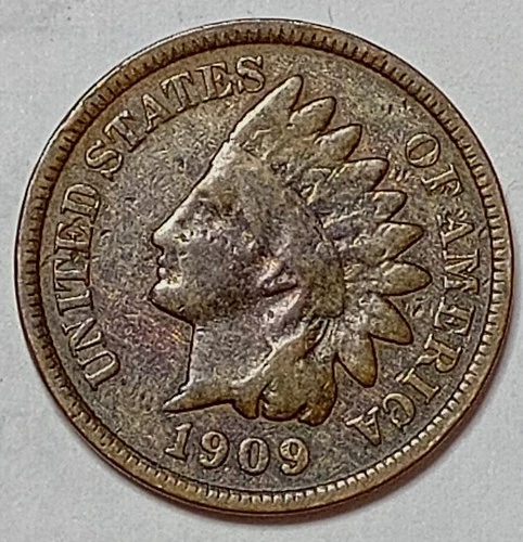 Indian Head Penny Lot of "1"VERY NICE 1909 GOOD OR BETTER° $ FREE SHIPPING $#555