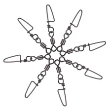 30Pack Ball Bearing Fishing Swivels Snap Coastlock Fishing Line Connector New