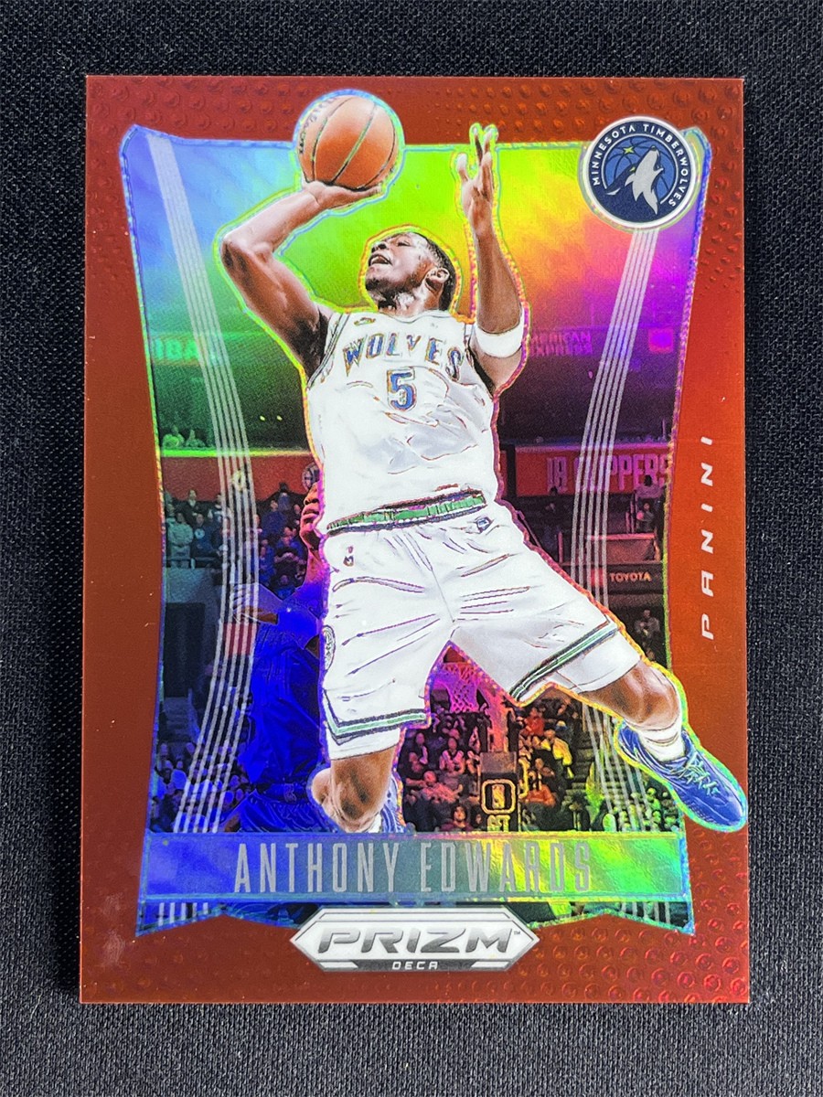 2023-24 Panini Prizm Deca Anthony Edwards #63 Red Prizm Timberwolves /199
