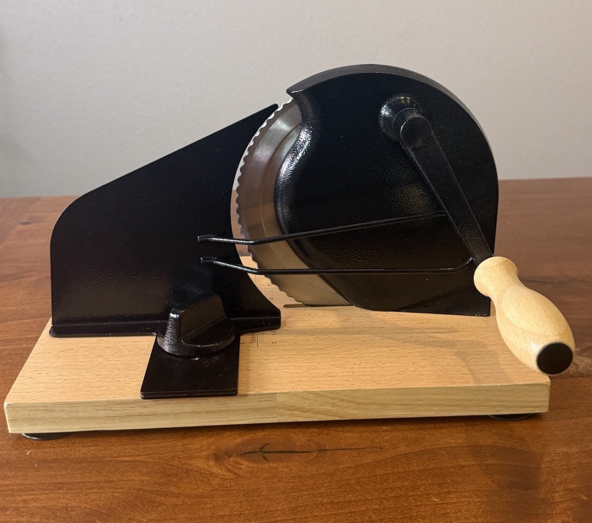 Manual Bread Slicer with Hand Crank- Adjustable Thickness Bread Cutter for Even