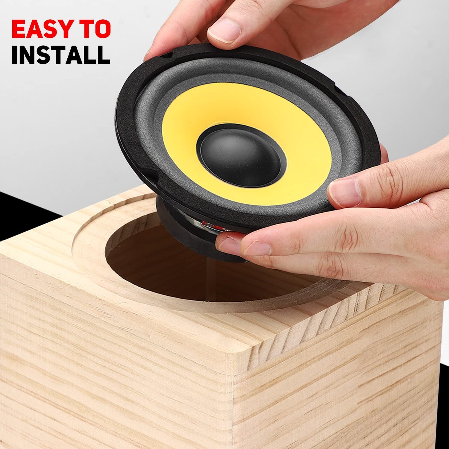 Facmogu 5in Wooden Speaker Enclosure, Speaker Empty Enclosure for Premium Speake