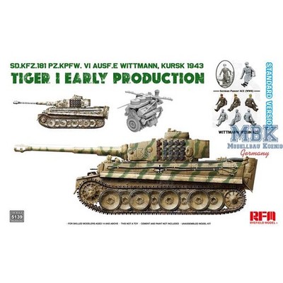 RYE FIELD MODEL RFM5139 Tiger I early ''Kursk 1943'' w/ Wittman (STANDARD)