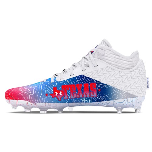 Under Armour Spotlight Clone 4 MC TX Fußballschuhe Herren 11,5 weiß blau neu ohne Karton - Bild 3 von 13