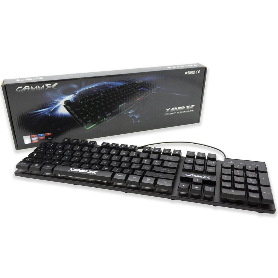 Kit Mouse Ottico E Tastiera Layout Ita Multimedia RGB 3200DPI Gaming Ergonomico - Image 3 of 4