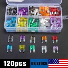 120Pcs 5A-30A Low Profile Micro Mini Blade Fuse Assortment Kit for Car Truck