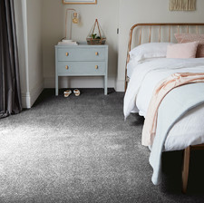 Grey Luxury Carpet Twist Pile Hard Wearing 4m x 11m Bedroom Lounge Room Stairs