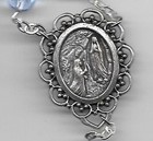 Our Lady of Lourdes 30 Inch Light Blue Glass Healing Rosary — photo 3
