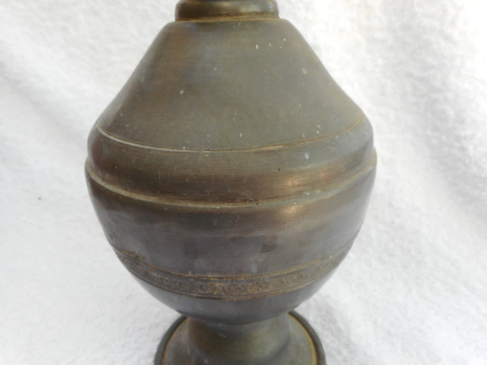 Ancienne Lampe à pétrole en étain - Photo 3/4