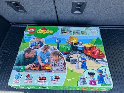 LEGO DUPLO Steam Train 10874 Battery Powered Lights & Sound 59pcs Ages 2-5 Box