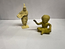 Marx 60mm vintage 1950's Fort Apache In dian Chief and woman.