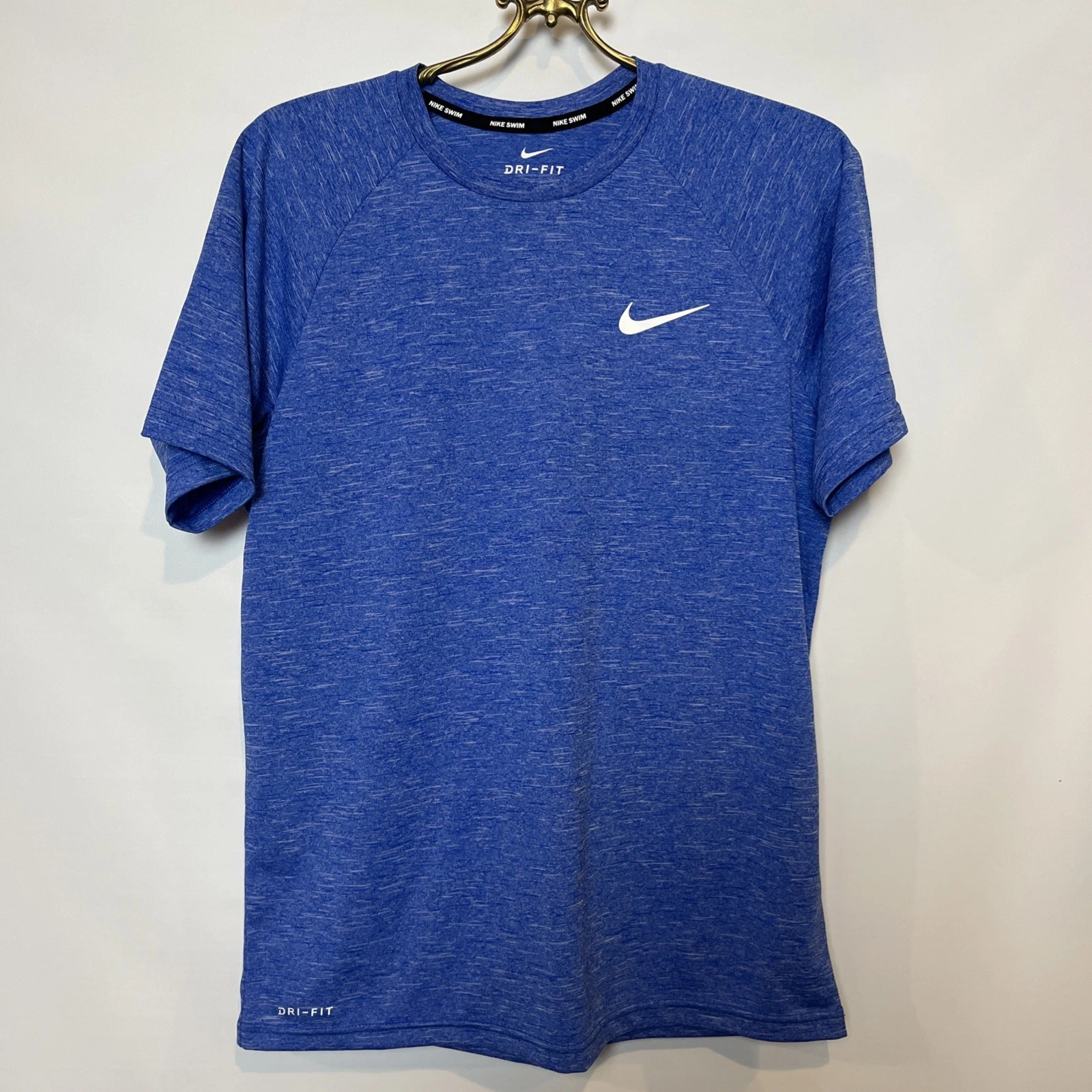 Nike Dri-FIT Nike Swim Men's Blue Small Short Sleeve Polyester T-Shirt