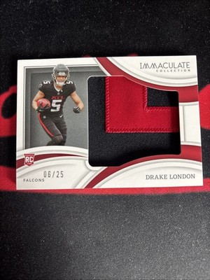 2022 Immaculate Football Drake London Rookie Letter 2 Clr Patch 6/25 Falcons 