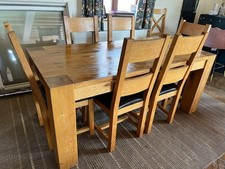 Solid Oak table and chairs