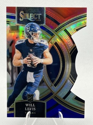 2023 Panini Select - [Base] - Red & Blue Prizm Die-Cut #148 - Will Levis RC