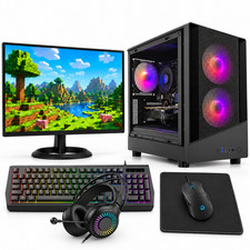 Fast Gaming PC Computer Black Bundle Intel i5 16GB 480GB SSD GTX 750 Ti Win 11