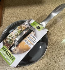 GreenPan Stainless Steel Treviso 2.1QT Saucepan with Lid, Silver B11