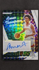 AMEN THOMPSON 2024-25 Panini Mosaic Colorgraphs Auto White Mosaic /25 Rockets