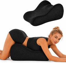 Ergonomic Memory Foam Wedge Pillow for Reading, Sleeping Back Support - Black