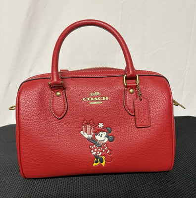 Disney x Coach Minnie Mouse Red Leather Rowan Satchel CM862