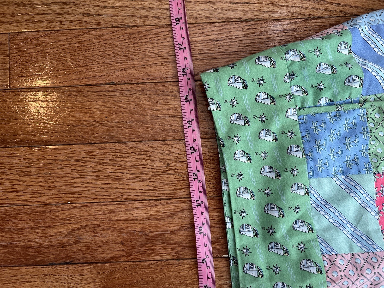 Vineyard Vines Green Patchwork Wrap Multicolor Go… - image 2