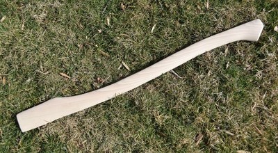 HICKORY 32'' Single Bit Bent Fawns Foot Palm AXE HANDLE UNFINISHED 2-3/4x7/8'' Eye