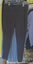 Athleta black zip side straight leg workout pant zip back pockets M well done