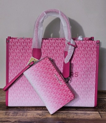 NWT Ombre Michael Kors Mirella Tote And Wallet Set 