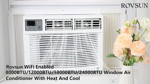 18000 BTU Window Air Conditioner with Heat, WIFI AC Unit & Heater Combo W/Remote - Video 1 of 1