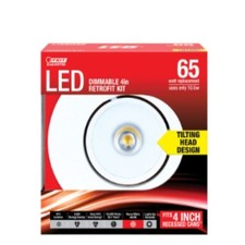 65 watt LED recessed tilting can light 4 inches wide