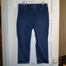 Lee Shape Illusions High Rise Crop Capri Jeans Dark Wash Size 16