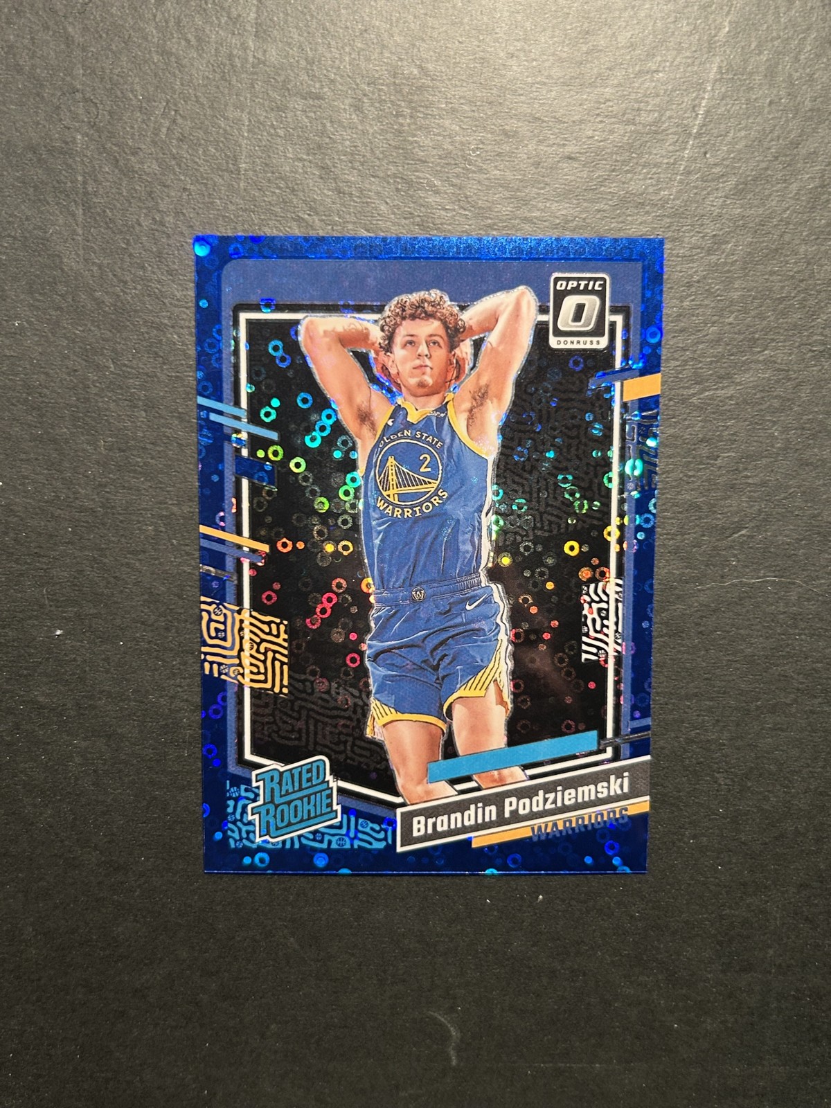 2023-24 Panini Optic - Brandin Podziemski #203 Blue Fast Break Prizm /49 (RC)