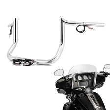 MOFUN 10" Rise Chrome Pre-wired Bagger Bar-Sharp For Harley Electra Glide