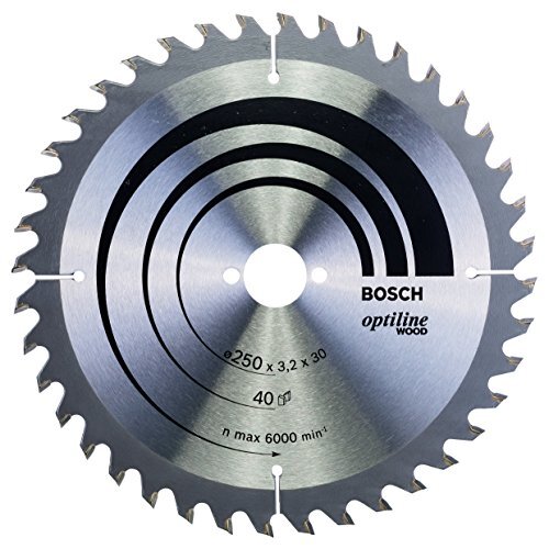 BOSCH 2608640728 - Disco de sierra circular Optiline Wood 250x3.2x30D: 40WZ