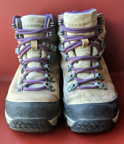 Wolverine ICS+ Stiefel Wanderschuhe Damen Gr. 6 braun Leder LILA Spitze PC DRY - Bild 9 von 15