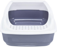 Lettiera Per Gatti Con Bordo Staccabile 49x38x23 Cm - Grigia, Con Paletta, Facile Da Pulire - Foto 10