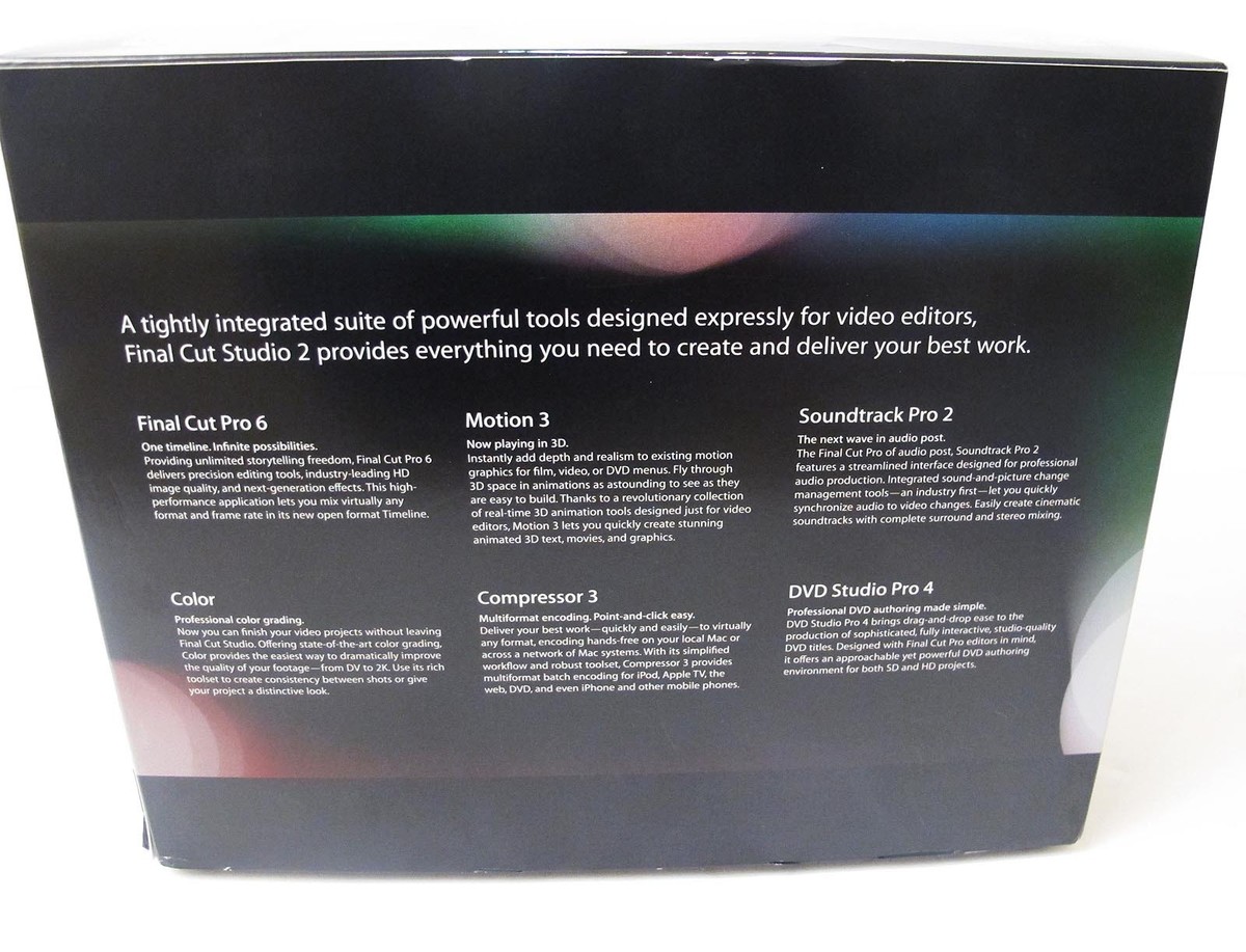 Apple Final Cut Studio 2 HD Upgrade MA888Z/A Final Cut Pro 6 Apple Final Cut Studio 2 HD Upgrade MA888Z/A Final Cut Pro 6